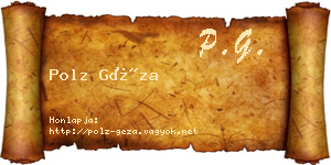 Polz Géza névjegykártya